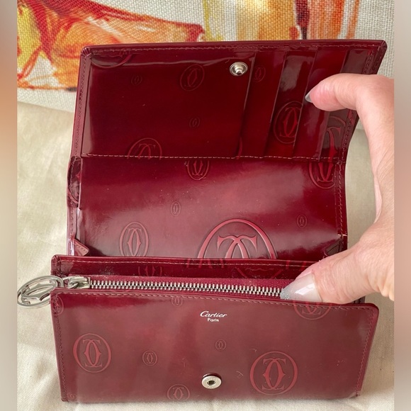 CARTIER PARIS Patent Leather⭐️Happy Birthday⭐️Stunning Zipper-Pull⭐️AuThEnTiC - Picture 8 of 16